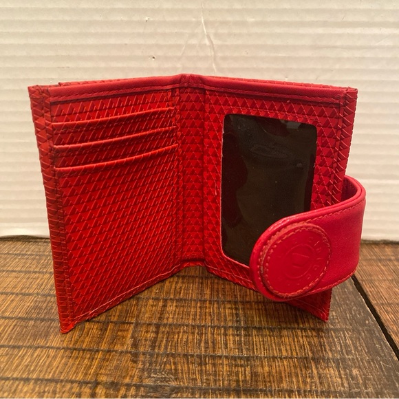 VINTAGE 1983 Liz Claiborne Red Leather Crossbody Bag and Matching Wallet - Picture 16 of 16